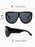 Y2K Wide Rim Shield Sunglasses, Unisex Oversized Wraparound Frame Solid Lens Street Style Eyewear