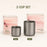 Pure Titanium Double-Wall Cup Set, 100ml & 220ml Coffee and Tea Cups, Lightweight Nesting Drinkware for Home Travel and Outdoors