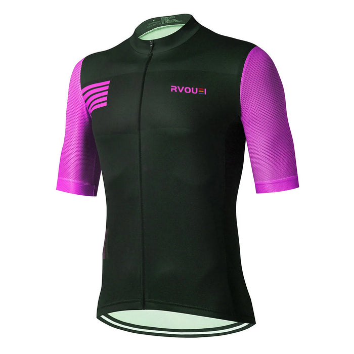 Rvouei Team Men Cycling Jersey Cycling Racing Tops Short Sleeve Cyclist Clothes Shirt Maillot Summer Bicycle Bike Wear