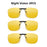 VIVIBEE Lunettes de soleil à clip unisexe pour homme polarisées, pour femme, pour la vision nocturne, la pêche, UV400, pour l l'extérieur