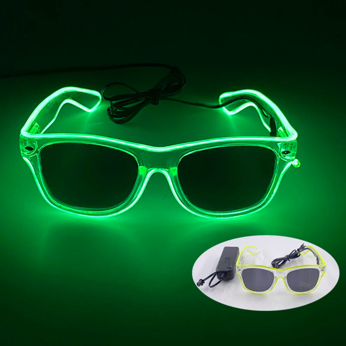 Halloween Funny Sunglasses Personalized Eyewear Alien Style Glasses Luminous Neon Glasses For Rave Festival Club Party Props