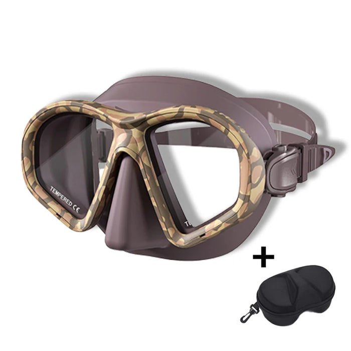 Professional Wet Low Volume Freediving Mask, Tempered Glass Dive Mask, J-Type Diving Mask, Snorkel Set, Buceo, 수영, 스노클링, 마스크