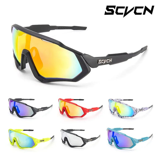 Gafas de sol fotocromáticas para ciclismo SCVCN para hombre y mujer, gafas deportivas para correr, protección UV400, gafas para bicicleta de montaña y carretera, equipamiento MTB