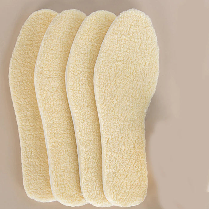 Semelles intérieures chaudes réglables en polaire et peau de mouton épaissie, semelles intérieures confortables en cachemire et coton pour bottes de neige