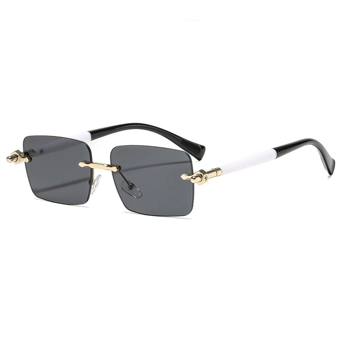 New Retro Rimless Sunglasses Women Fashion Square Sun Glasses Men Designer Man's Brand Shades Trendy UV400