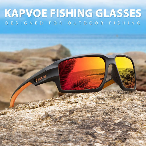 Gafas de sol deportivas polarizadas de alta calidad Kapvoe para pesca para hombres y mujeres, ultraligeras, para ciclismo, conducción, golf, lentes UV400