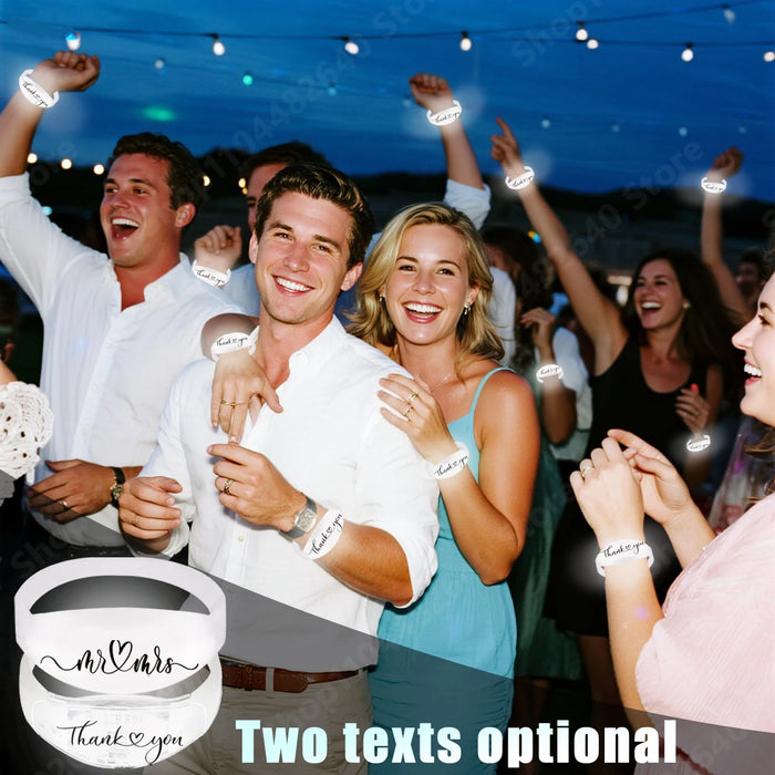 20-200Pcs Music & Sound Activated Led Bracelet for Wedding Glow Bracelet Light Up Bracelet Birthday Glow in The Dark Party Favor