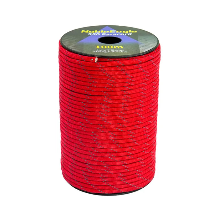 Reflective Paracord Military 7 Strand 4mm 550 Tactical Parachute Cord Camping Tent Lanyard DIY Bracelet Weaving Rope