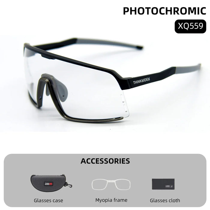 ThinkRider Bike Photochromic Cycling Glasses Bicycle Glasses Sports Men's Sunglasses MTB Road Cycling Eyewear Protection Goggles