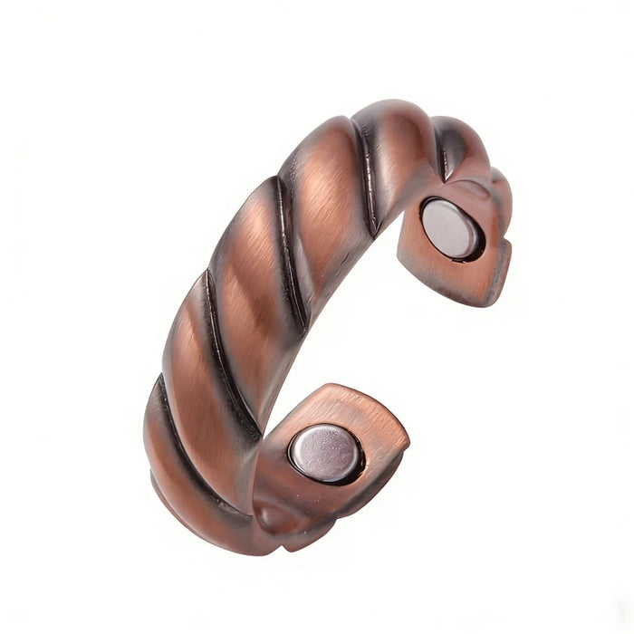 Trendy Punk Magnetic Therapy Pure Copper Rings for Women Men Anti Snoring Ring Power Slimming Health Care Jewelry