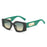 Nouvelles lunettes de soleil œil de chat femmes hommes verres dégradés carrés monture PC décor léopard marque designer lunettes de soleil UV400