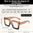 2 Paires de Lunettes de Lecture Carrées Surdimensionnées, Anti-Lumière Bleue, +1.00 à +4.00