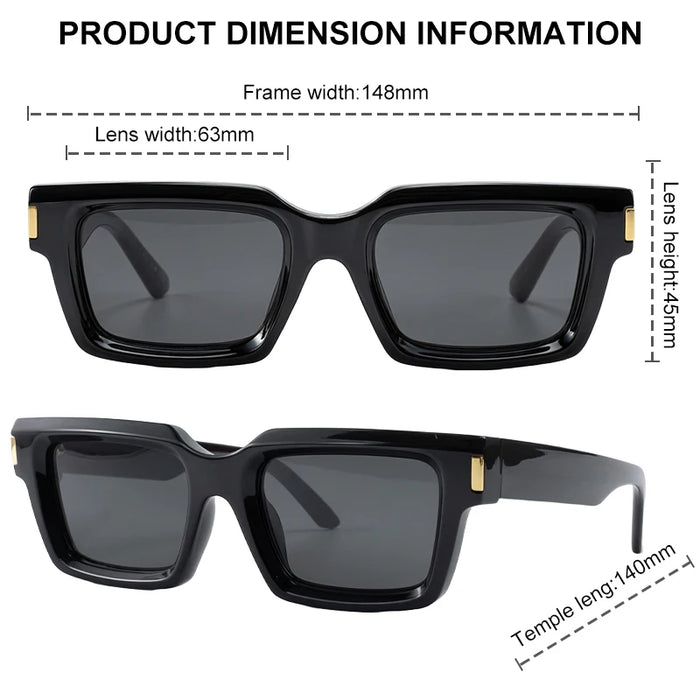Photochromic Steampunk Square Sunglasses Men 2026 Luxury Designer Vintage Punk Sun Glasses Hip Hop Streetwear Driving Eyewear