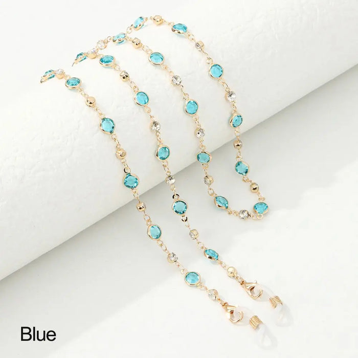 Vintage Long Crystal Glasses Chain Eyeglass Lanyard Glasses Necklace Eye wear Accessories