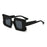 New Square Women Steampunk Sunglasses Concave Convex Frame Luxury Y2K Shades UV400 Fashion Brand Designer Men Sun Glasses