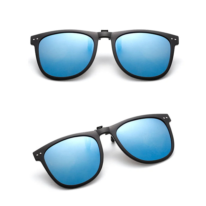 VIVIBEE Men Polarized Lens Flip Up Clip on Sunglasses Women Photochromic Oversized Driving Sun Glasses UV400 Gradient Clips