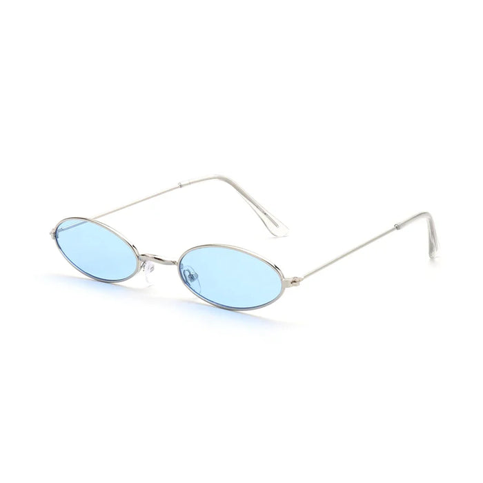 1PC Vintage Small Frame Shades Retro Oval Black Sunglasses Unisex Luxury Brand Designer Pink Sun Glasses Female Travel Eyewear