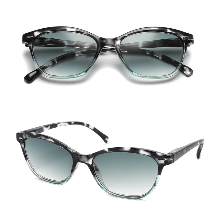 Reading Sunglasses For Women Men Square Classic Frame for Outdoors Use Sun Glasses Readers Eyeglasses with Diopter Spring Hinge