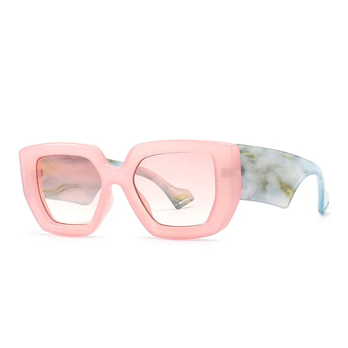 Colorful Square Sunglasses Women Wide Glasses Legs Men Travel Shades Male Female UV400 Gafas Oculos Retro Brand Designer Luxury