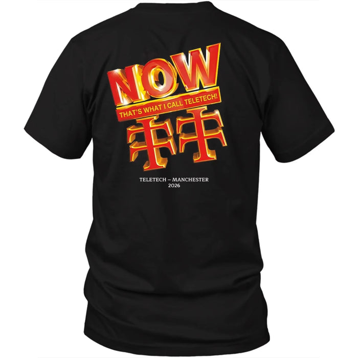 Teletech Manchester 2026 Camiseta Estampada en la Espalda Techno Rave Música Electrónica Camiseta Gráfica de Algodón Oversized para Hombre y Mujer