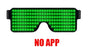 Gafas de Fiesta LED Bluetooth con Control de Aplicación, Idiomas Personalizados, Carga USB, Gafas Luminosas Intermitentes, Gafas de Sol para Conciertos de Navidad