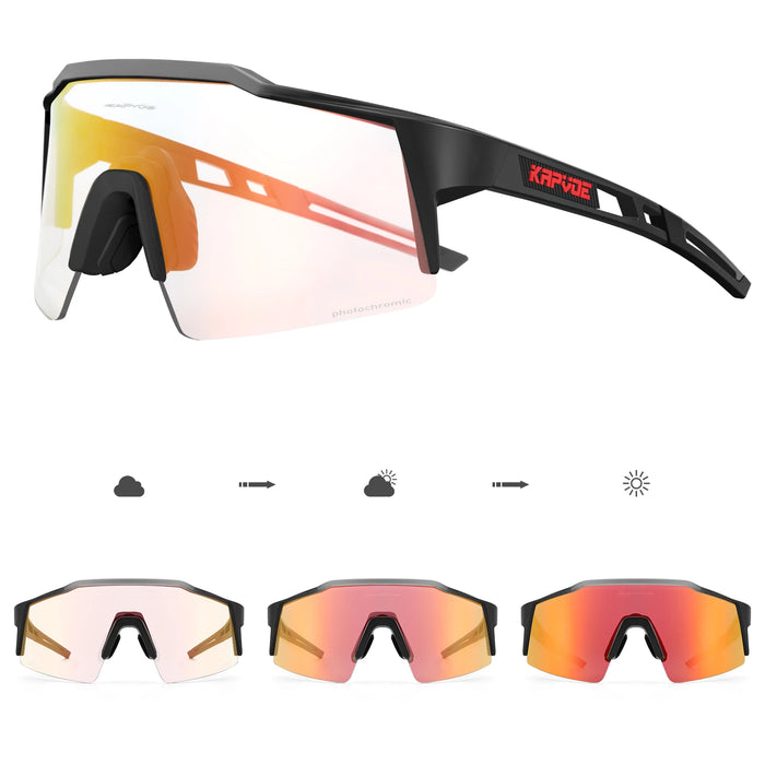 KAPVOE Photochromic Cycling Sunglasses Women Outdoor Sports Running UV400 Eyewear for Men Cycl Glasses Mountain Bicycle Goggles