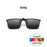 Gafas de sol VIVIBEE cuadradas con clip abatible, polarizadas, espejo azul, para conducir, lentes grises UV400 fotocromáticas, clips de visión nocturna