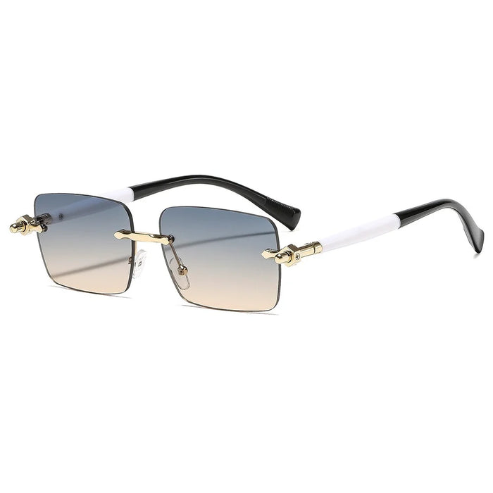 New Retro Rimless Sunglasses Women Fashion Square Sun Glasses Men Designer Man's Brand Shades Trendy UV400