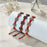 Handmade Red Rope Braided Bracelets Petal Shape Copper Beads Cluster Bangles for Women Men Friendship Couple Lucky Jewelry Gift