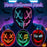 Máscara LED luminosa V de Vendetta, máscara facial completa anónima que brilla en la oscuridad para fiestas, raves, Halloween, cosplay y accesorios de disfraces.