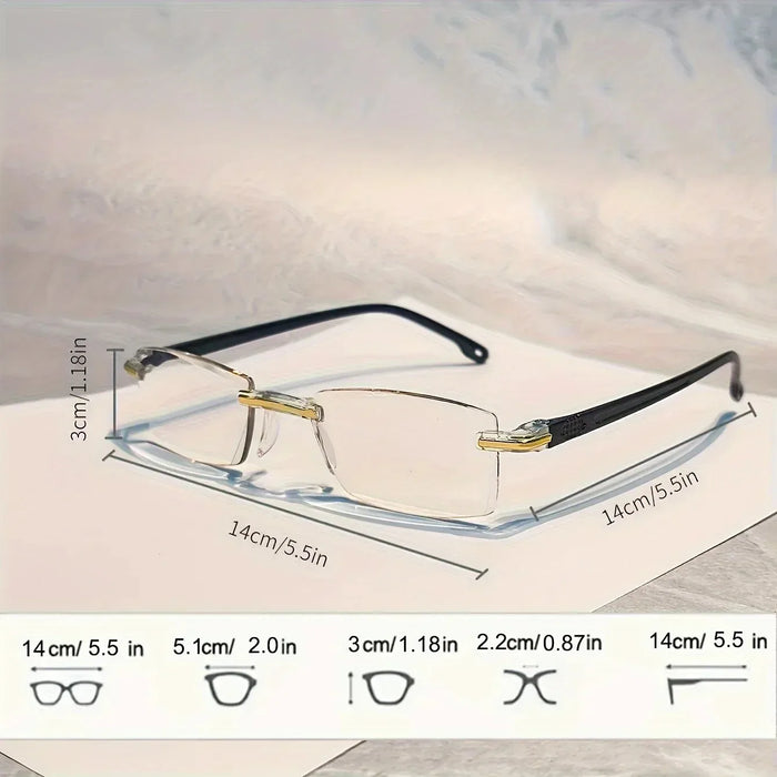 Gafas de Lectura Retro Viewring 2026 para Hombres y Mujeres Antiazules para Presbicia Sin Montura Recortadas de +1.0 a +4.0
