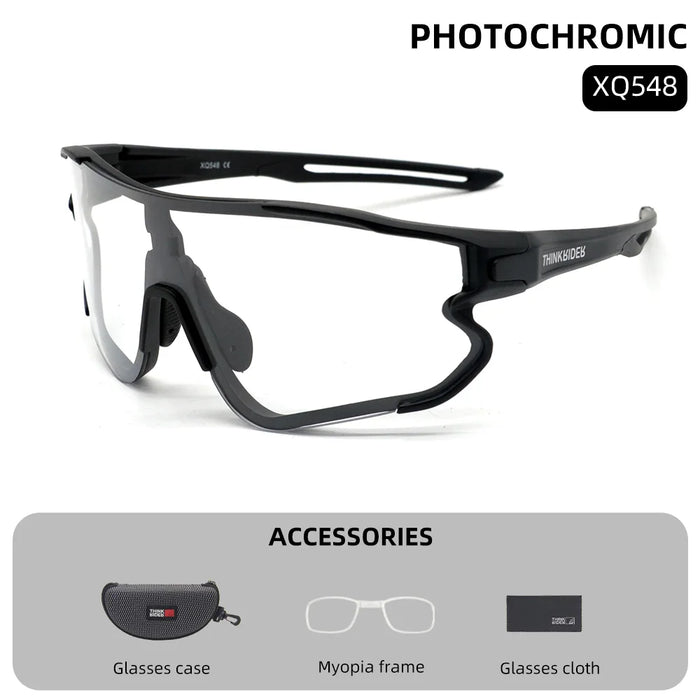 ThinkRider Bike Photochromic Cycling Glasses Bicycle Glasses Sports Men's Sunglasses MTB Road Cycling Eyewear Protection Goggles