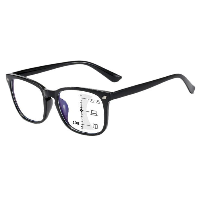 Lunettes de Lecture Multifocales Progressives Anti-Lumière Bleue à Zoom Automatique Intelligent Double Vision pour Hommes et Femmes