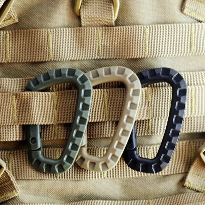 1-10Pcs Clips Mosquetón Táctico Militar Accesorios Hebilla D-Ring Mosquetón Montañismo Mochila Colgante Llave Gadget Exterior