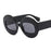 Gafas de sol de mujer de moda redondas con contraste de color, retro ovaladas, lentes transparentes degradadas UV400, gafas de sol modernas estilo punk para hombre