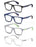 Gafas de lectura extragrandes para hombres y mujeres, lectores grandes con patillas de goma con bisagra de resorte, bloqueadores de luz azul anchos, anti UV/fatiga ocular