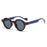 Round Sunglasses Men Punk Double Color Shades UV400 Retro Rivets Decoration Women Trending Sun Glasses Clear Lens Frame