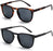 ZENOTTIC 2 Pack Polarized Sunglasses for Women Men Vintage Round and Square Frame UV Protection Shades Driving Sun Glasses
