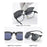 VIVIBEE Gafas de sol grandes con clip abatible polarizadas para hombre, clásicas, UV400, lentes fotocromáticas, gafas de sol para mujer
