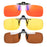 SHINU Clip On Polarized Glasses Anti Blue Light polarized sunglasses worn over glasses Yellow Lenses glasses for night driving