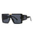 Gafas de sol con visera, máscara, para mujeres y hombres, de gran tamaño, a prueba de viento, estilo punk, montura cuadrada grande, gafas deportivas UV400 Oculos