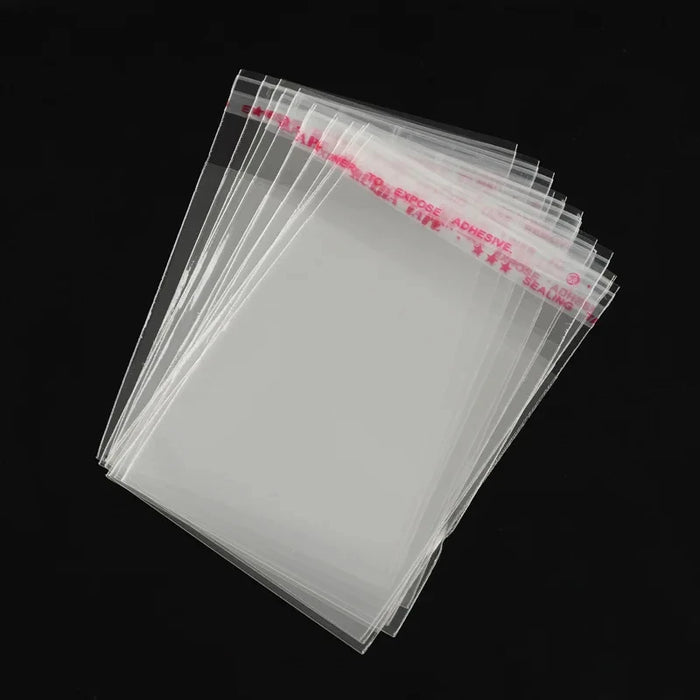 100 sacs transparents auto-scellants OPP pour bijoux, bonbons, auto-adhésifs, refermables, emballage cadeau, sacs à biscuits