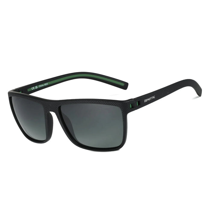 Gafas de sol polarizadas ZENOTTIC para hombre, ligeras, con montura TR90, protección UV400, cuadradas, para exteriores, viajes y conducción