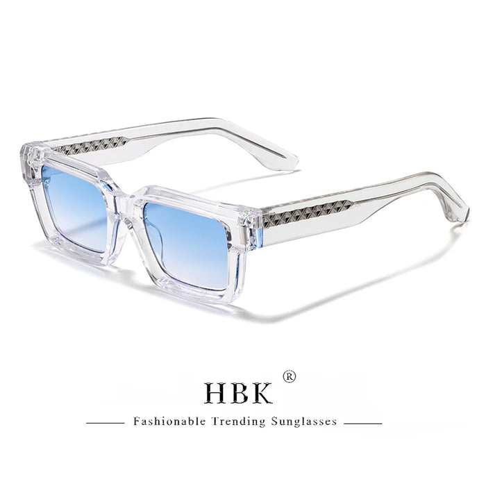 HBK Vintage Punk Men's Square Sunglasses Brand Design Small Frame Sun Glasses Party Travel Glasses Gift Ideal Choice