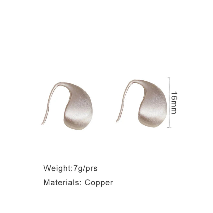 Brushed Copper Water Drop Earrings For Women Elegant Fashion Jewelry Fancy Classic New Style Daily Party Accessories Gifts C1730
