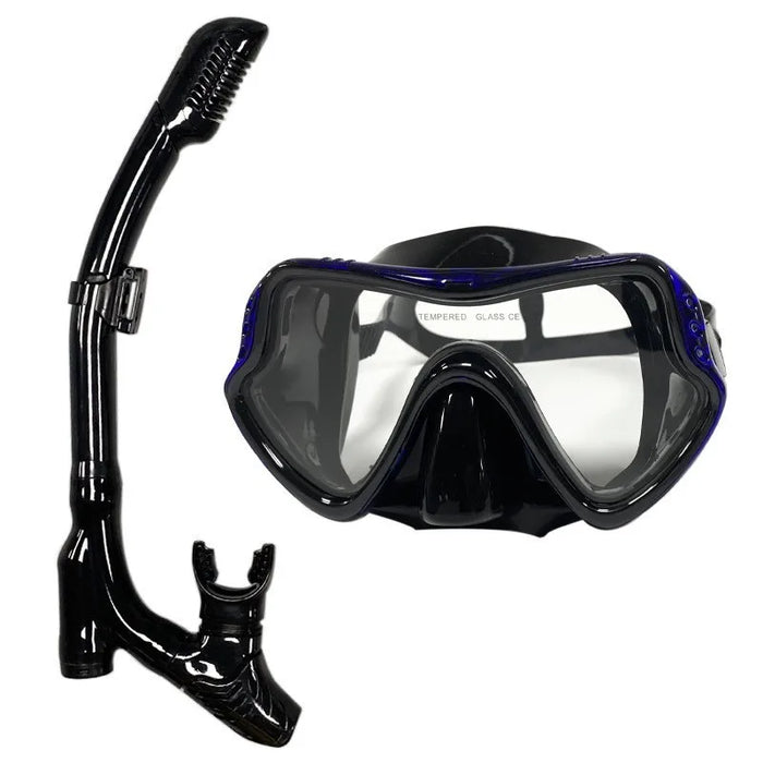 QYQ Diving Mask Professional Snorkel Diving Mask and Snorkels Goggles Glasses Diving Swimming Easy Breath Tube Set Snorkel Mask