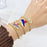 New Arrival Venezuela Flag Map Cross Copper Bead Bracelet Classic for Men's Women's Daily Party Zircon Jewelry National Day Gift