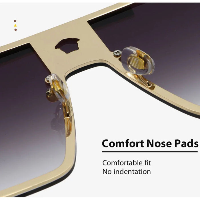 New Stylish Sunglasses with Oversized Frames, Trendy Metal Design, Perfect for Fashion Shows and Cool Street Style