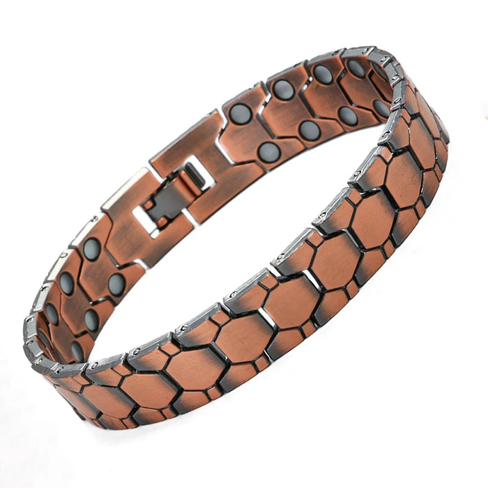 Men's Purple Copper Magnetic Therapy Bracelet for Exercise, Running, Joint Pain Relief, Jewelry