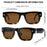 Lunettes de soleil rétro steampunk carrées photochromiques pour hommes, marque de luxe, design oversize, monture épaisse, rivet, lunettes de soleil pour homme